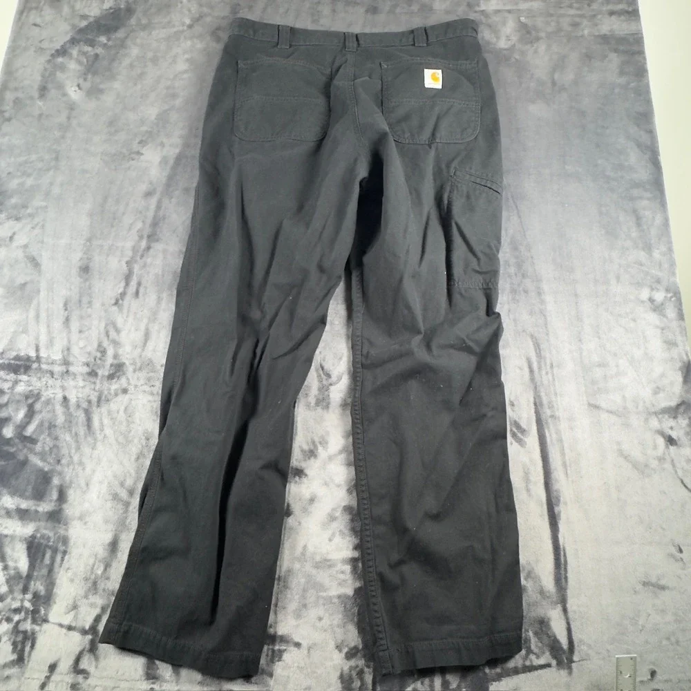 Carhartt Relaxed Fit Work Pants Mens 38x32 Black Rugged Flex Canvas 102291